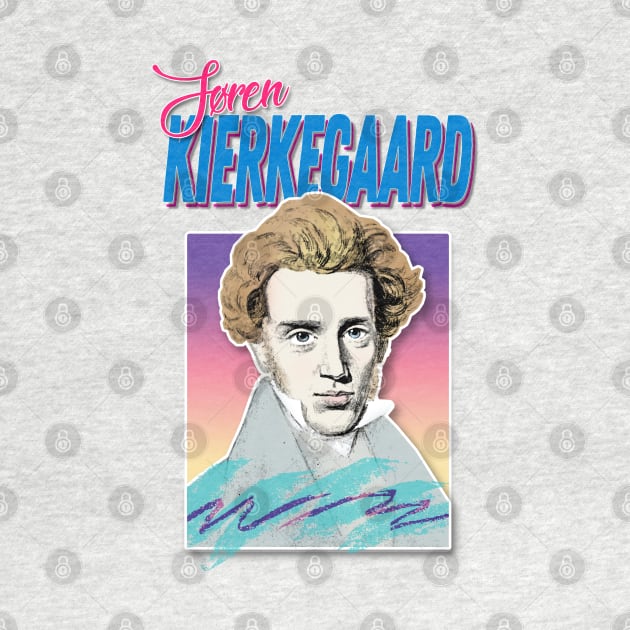 Søren Kierkegaard -  80s Styled Retro Nostalgia Graphic Design by DankFutura